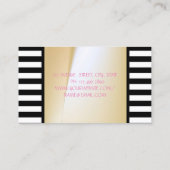 Carte De Visite Élégant Style Moderne Grandes Pures, Silhouette Fi (Dos)