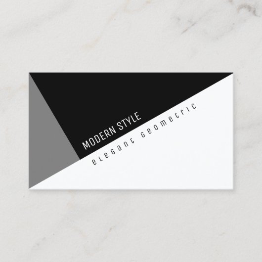 Carte De Visite élégant style moderne noir (Devant)