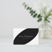 Carte De Visite Élégant style noir et blanc Professionnel moderne (Debout devant)