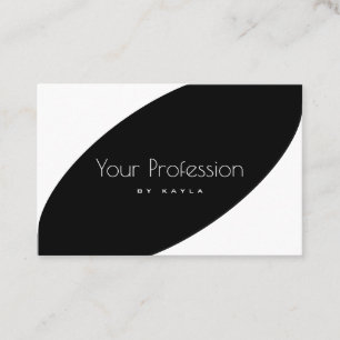 Carte De Visite Élégant style noir et blanc Professionnel moderne