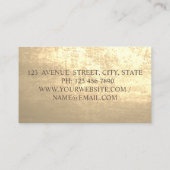 Carte De Visite Élégant Style Or, Dentelle (Dos)