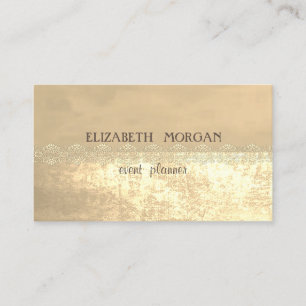 Carte De Visite Élégant Style Or, Dentelle
