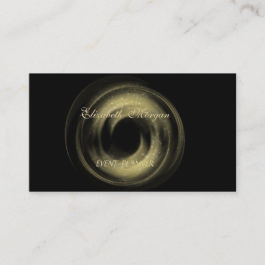 Carte De Visite Élégant Style Professionnel - Noir (Devant)