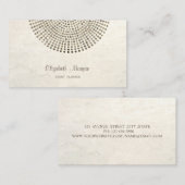 Carte De Visite Élégant Stylé Professionnel, Points Dorés (Devant / Derrière)