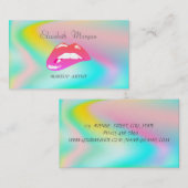 Carte De Visite Élégant Style Proffesional Holographique -Lipes (Devant / Derrière)