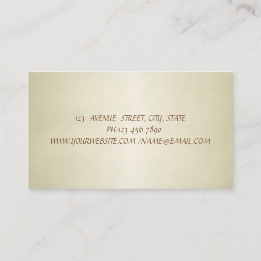 Carte De Visite Élégant Style Proffesional -Talon (Dos)