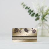 Carte De Visite Élégant Style ,Rayures,Fleurs (Debout devant)