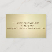 Carte De Visite Élégant Style Simple, Faux Gold Brush Stroke (Dos)