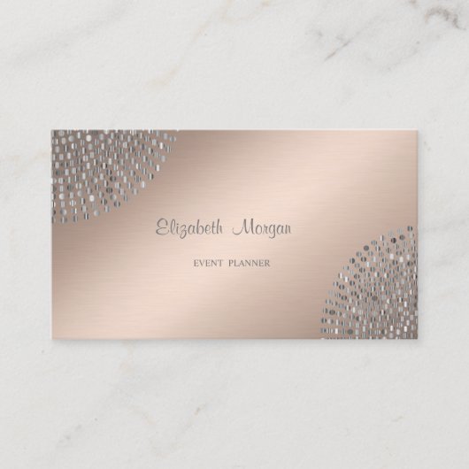 Carte De Visite Élégant Stylé Simple,Points (Devant)