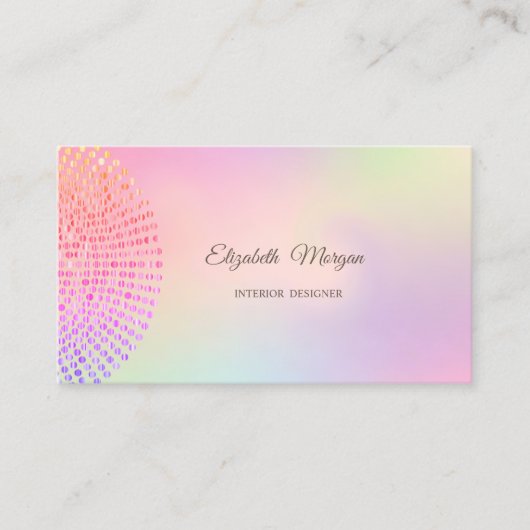 Carte De Visite Élégant Style Tendance Professionnel Points (Devant)