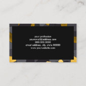 Carte De Visite Elegant stylish gold grey and black mosaic (Dos)