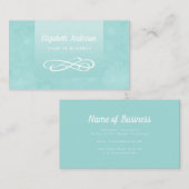 Carte De Visite Elégant Swirl Pastel Blue Visite Contact (Devant / Derrière)