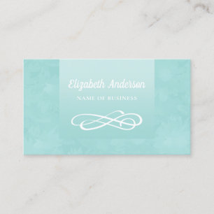 Carte De Visite Elégant Swirl Pastel Blue Visite Contact