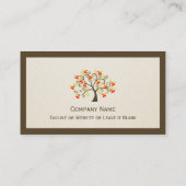 Carte De Visite Élégant Swirl Whimsical Tree Classy Professional (Dos)