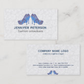 Carte De Visite Élégant talon de la chaussure de mode (Devant / Derrière)