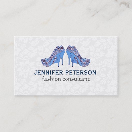 Carte De Visite Élégant talon de la chaussure de mode (Devant)