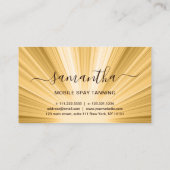 Carte De Visite Élégant tans modernes en or pulvérisé (Dos)