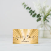 Carte De Visite Élégant tans modernes en or pulvérisé (Debout devant)