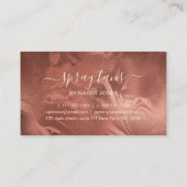 Carte De Visite Élégant tans modernes en rose de cuivre en marbre  (Dos)