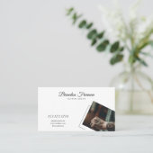 Carte De Visite Élégant tatouage blanc et noir main (Debout devant)