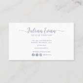 Carte De Visite Élégant technicien de Lash Holographique Bleu (Dos)