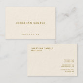 Carte De Visite Elegant Template Business Cards Gold Text Luxury (Devant / Derrière)