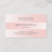 Carte De Visite Élégant tendance Blush Pink Professionnel moderne (Dos)
