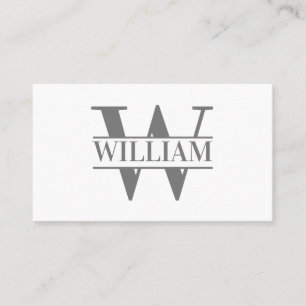 Carte De Visite Élégant Tendance Moderne Simple Monogramme Personn