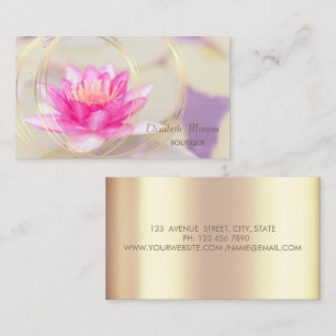 Carte De Visite Élégant Tendance Rose Gold , Cercles Dorés Lotus