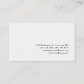 Carte De Visite Élégant tendance Simple Rose Blanc Chic Unique (Dos)