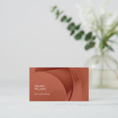 Carte De Visite Elegant Terracotta 3D Abstract Art (Debout devant)