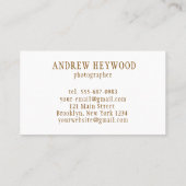 Carte De Visite Elegant Terracotta Watercolor Abstract Modern (Dos)