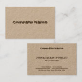 Carte De Visite Élégant texte désorganisé Entreprise Modèle modern (Devant / Derrière)