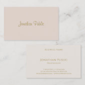 Carte De Visite Élégant texte manuscrit Simple Modèle moderne (Devant / Derrière)