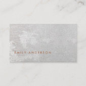 CARTE DE VISITE ÉLÉGANT TEXTURE DE FOILE GRAY CLAIR MINIMAL SIMPLE (Devant)