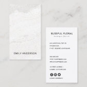 CARTE DE VISITE ÉLÉGANT TEXTURE MINIMALE EN PIERRE MODERNE PROFESS (Devant / Derrière)