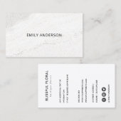 CARTE DE VISITE ÉLÉGANT TEXTURE MINIMALE EN PIERRE MODERNE PROFESS (Devant / Derrière)