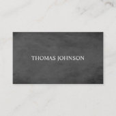 Carte De Visite Elégant texture simple Gris foncé Procureur (Devant)
