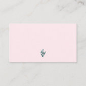 Carte De Visite Élégant thérapeute Plante vert rose (Dos)