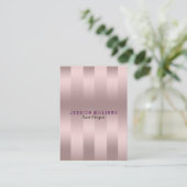 Carte De Visite Élégant Tint rose moderne Tinte Verticale (Debout devant)