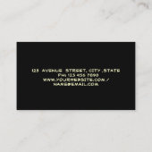 Carte De Visite Elégant toit de la maison de Parties scintillant e (Dos)