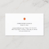 Carte De Visite Élégant Tomate Propre Photo Nutritionniste Fermier (Dos)