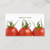 Carte De Visite Élégant Tomate Propre Photo Nutritionniste Fermier (Devant)