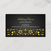 Carte De Visite Élégant tourbillon Or (Dos)