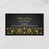 Carte De Visite Élégant tourbillon Or (Dos)