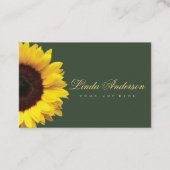 Carte De Visite Elégant tournesol rustique Eucalyptus voiture d'af (Devant)