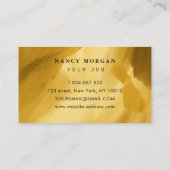 Carte De Visite Élégant trait de brosse Monogram Gold (Dos)