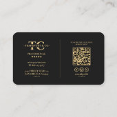 Carte De Visite Elégant Transport Car Company Black Modern (Dos)