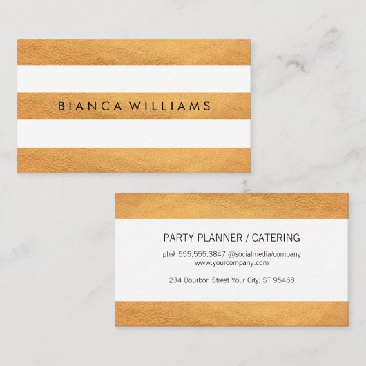 Carte De Visite Élégant Trappe Chic (Devant / Derrière)