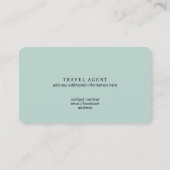 Carte De Visite Elegant Travel Agent monogram worldmap&plane (Dos)